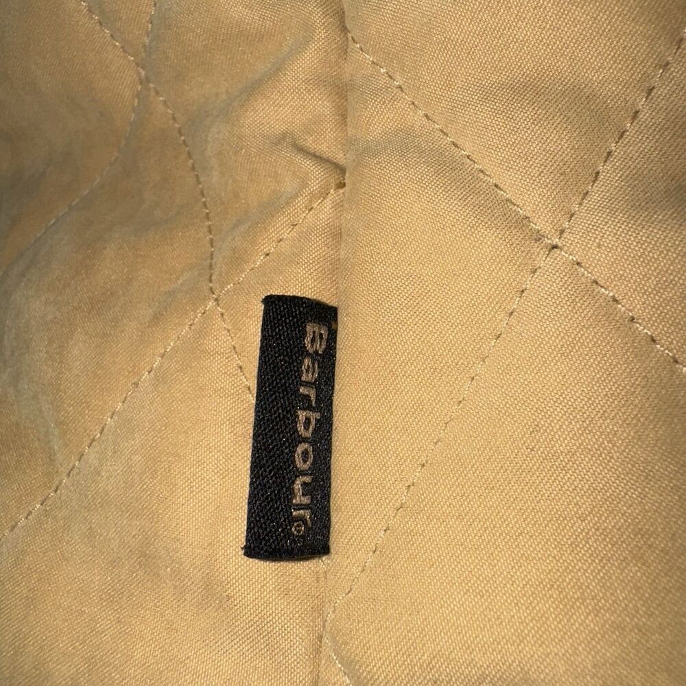 Barbour Mustard Yellow Shaped Microfibre Quilt Short Jacket Women Size XL/ 14 - Picture 4 of 12